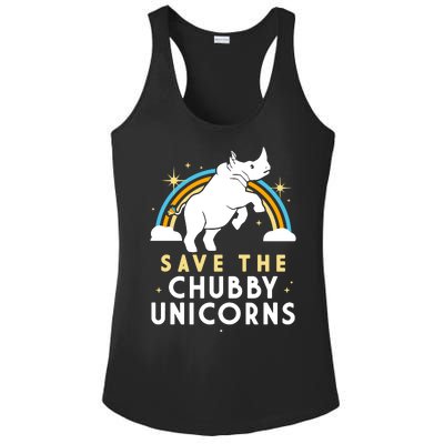 Save The Chubby Unicorns Ladies PosiCharge Competitor Racerback Tank