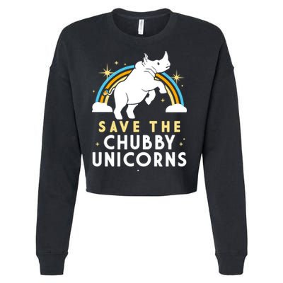 Save The Chubby Unicorns Cropped Pullover Crew