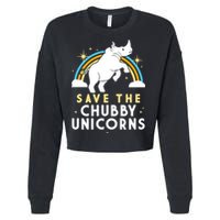 Save The Chubby Unicorns Cropped Pullover Crew