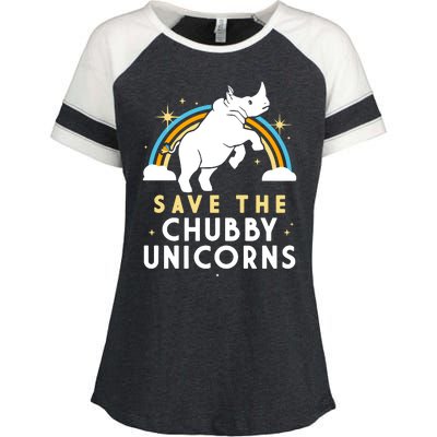 Save The Chubby Unicorns Enza Ladies Jersey Colorblock Tee