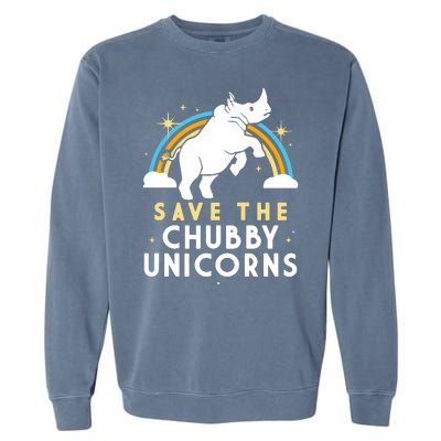 Save The Chubby Unicorns Garment-Dyed Sweatshirt