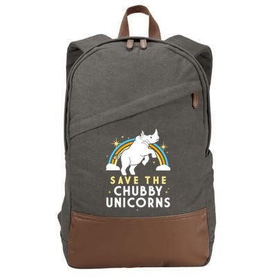 Save The Chubby Unicorns Cotton Canvas Backpack