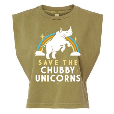 Save The Chubby Unicorns Garment-Dyed Women's Muscle Tee