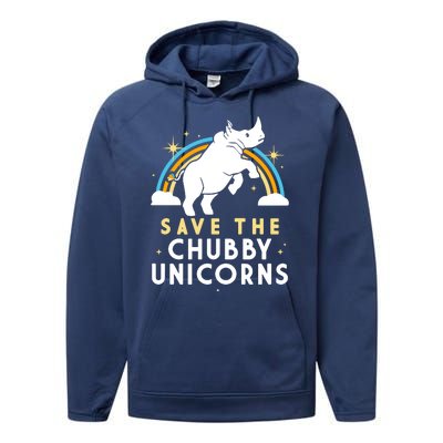 Save The Chubby Unicorns Performance Fleece Hoodie