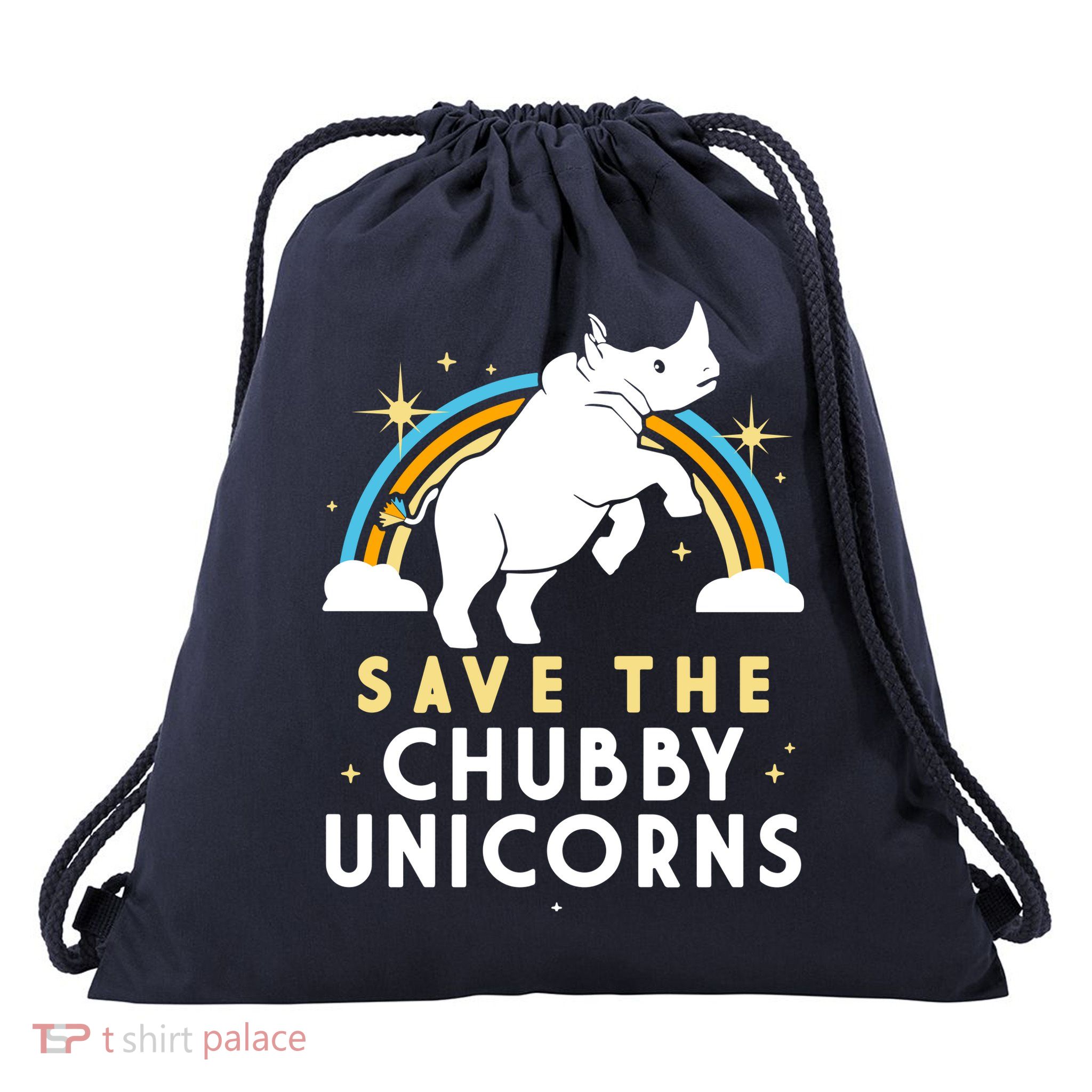 Save The Chubby Unicorns Drawstring Bag