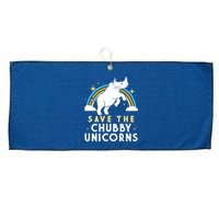 Save The Chubby Unicorns Large Microfiber Waffle Golf Towel