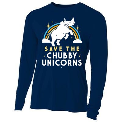 Save The Chubby Unicorns Cooling Performance Long Sleeve Crew