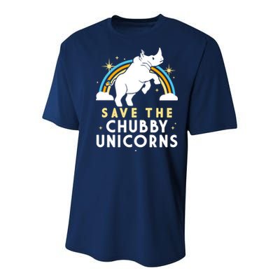 Save The Chubby Unicorns Youth Performance Sprint T-Shirt