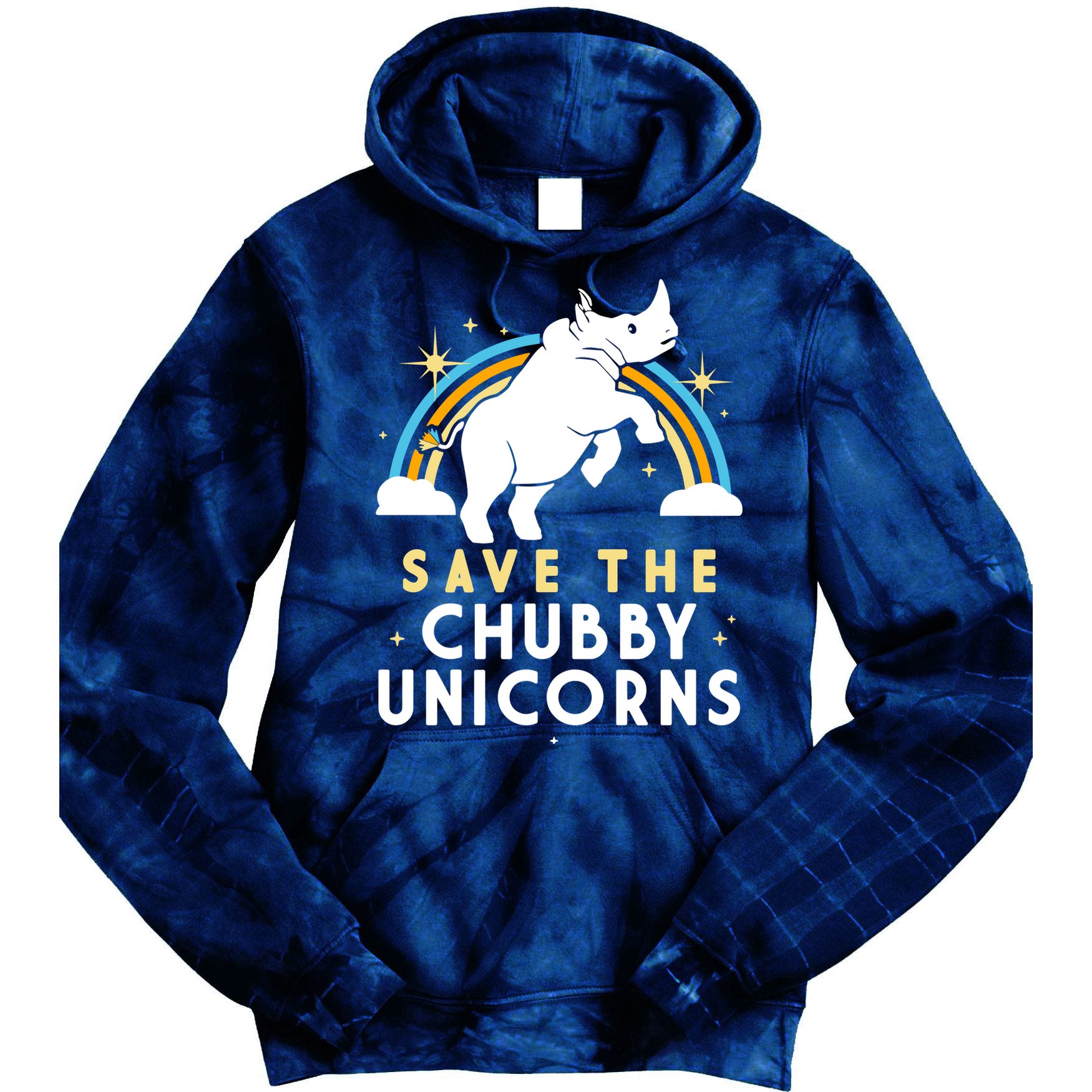 Save The Chubby Unicorns Tie Dye Hoodie