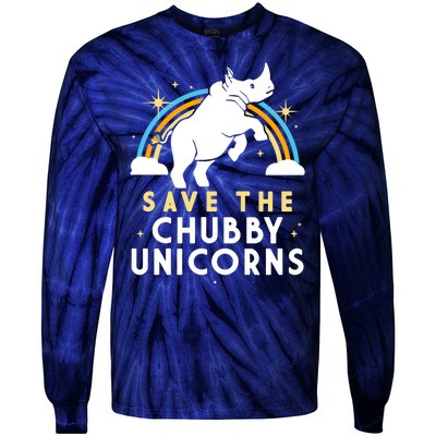 Save The Chubby Unicorns Tie-Dye Long Sleeve Shirt