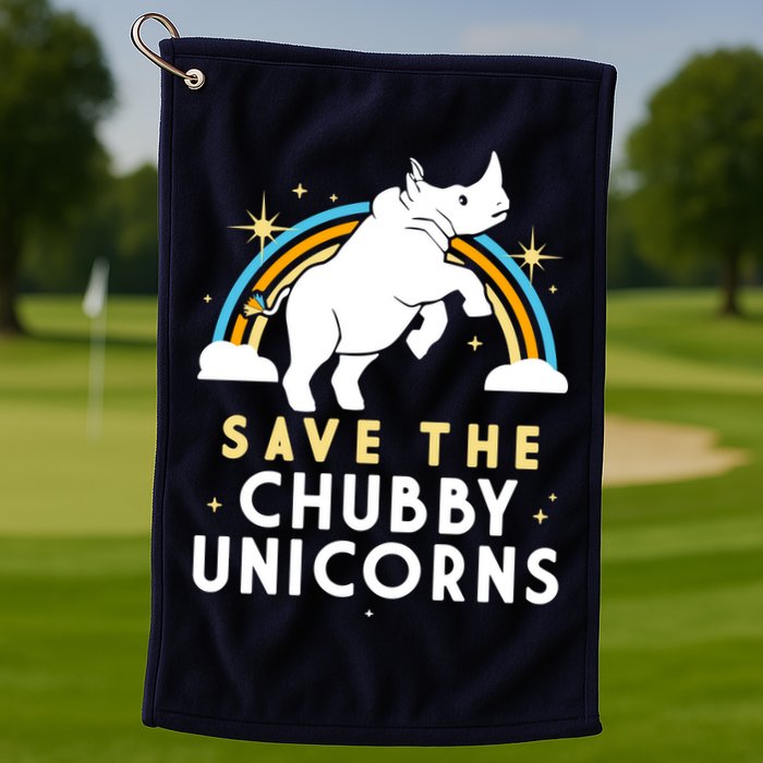 Save The Chubby Unicorns Golf Towel