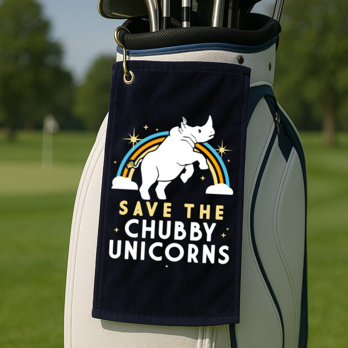 Save The Chubby Unicorns Golf Towel