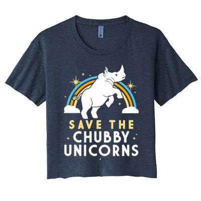 Save The Chubby Unicorns Crop Top