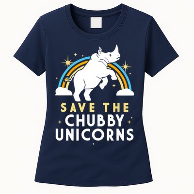 Save The Chubby Unicorns Womens T-Shirt