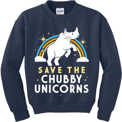 Save The Chubby Unicorns Kids Sweatshirt