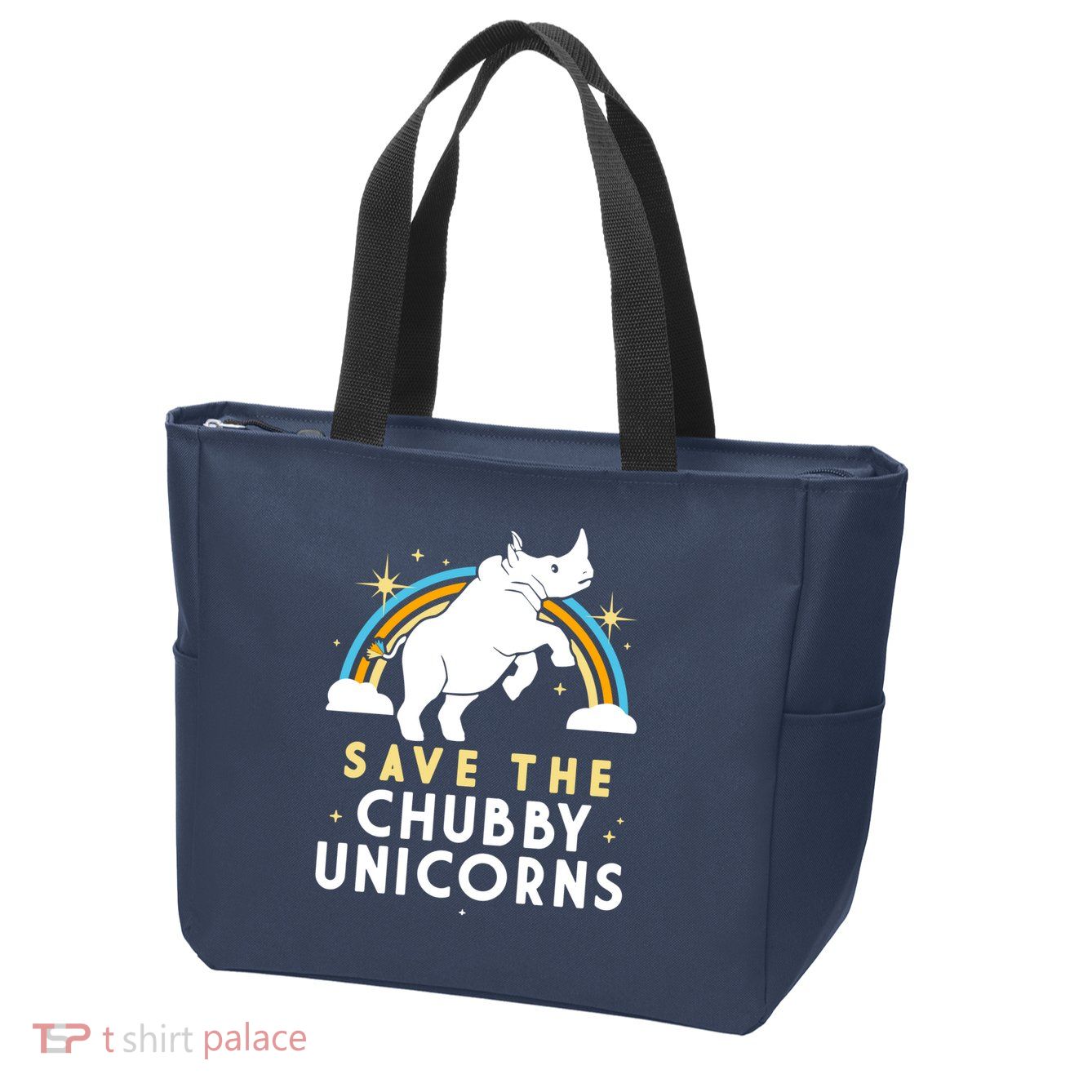 Save The Chubby Unicorns Zip Tote Bag