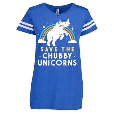 Save The Chubby Unicorns Enza Ladies Jersey Football T-Shirt