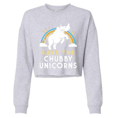 Save The Chubby Unicorns Cropped Pullover Crew