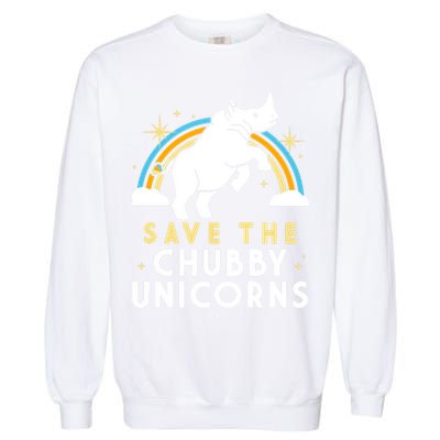 Save The Chubby Unicorns Garment-Dyed Sweatshirt