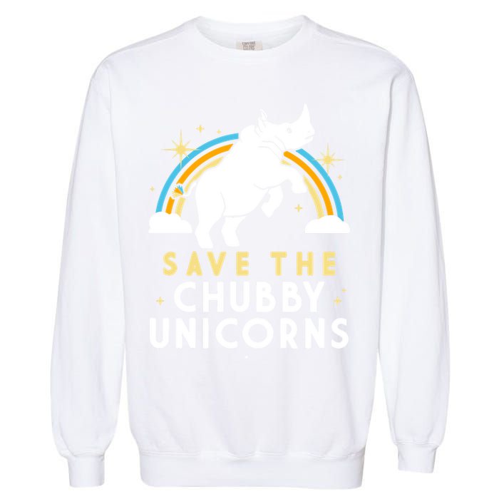 Save The Chubby Unicorns Garment-Dyed Sweatshirt