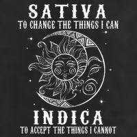 Sativa To Change The Things I Can Indica Cannabis Weed Cool Comfort Performance Bucket Hat