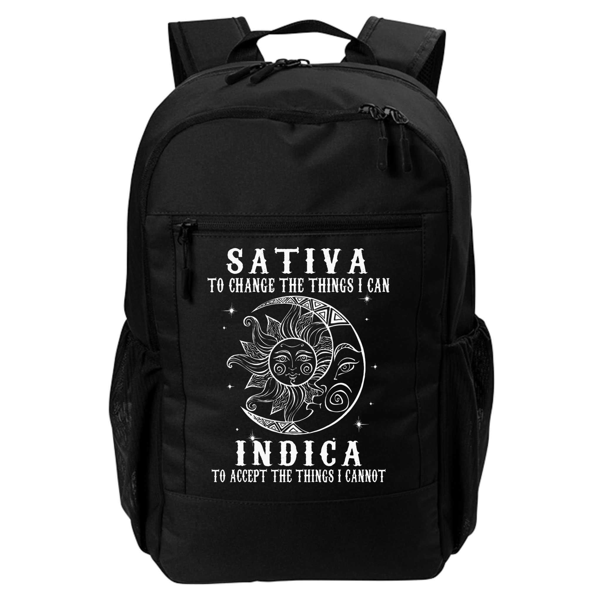 Sativa To Change The Things I Can Indica Cannabis Weed Backpack