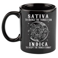 Sativa To Change The Things I Can Indica Cannabis Weed 11oz C Handle Ceramic Mug