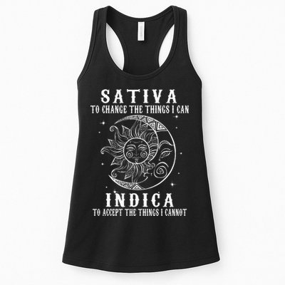 Sativa To Change The Things I Can Indica Cannabis Weed Womens Tank Top