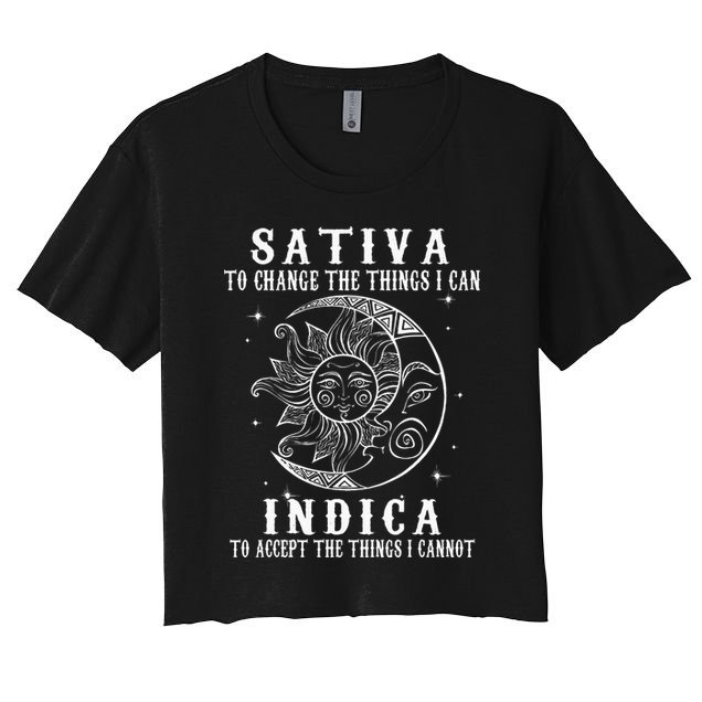 Sativa To Change The Things I Can Indica Cannabis Weed Crop Top