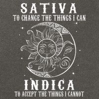 Sativa To Change The Things I Can Indica Cannabis Weed Cotton Canvas Backpack