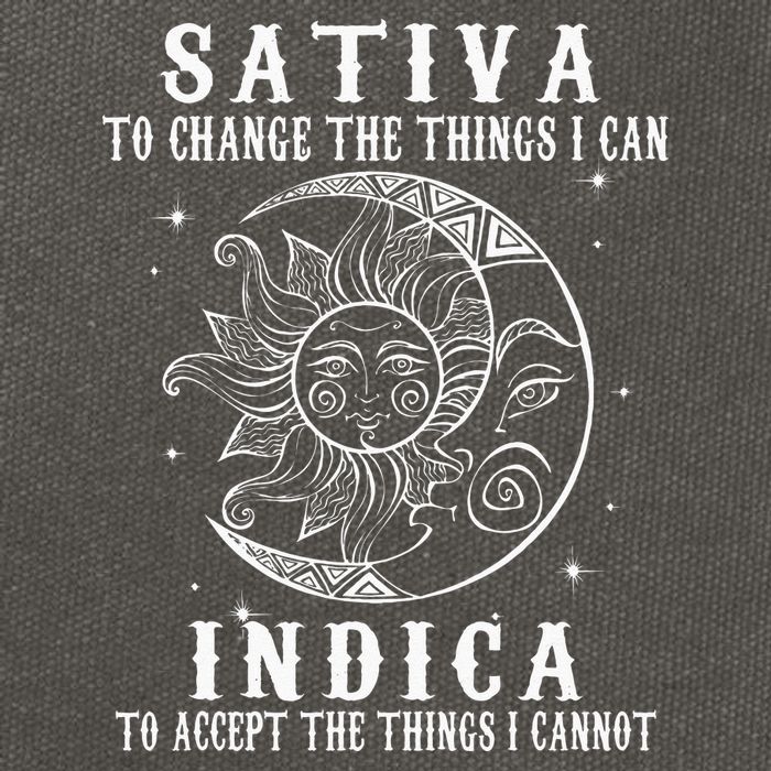 Sativa To Change The Things I Can Indica Cannabis Weed Cotton Canvas Backpack