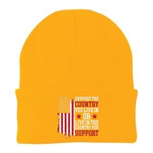 Support The Country You Live In Or Live In The Country You Support Knit Cap Winter Beanie