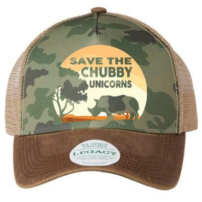 Save The Chubby Unicorns Fat Rhino Funny Legacy Tie Dye Trucker Hat