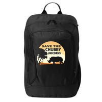 Save The Chubby Unicorns Fat Rhino Funny City Backpack