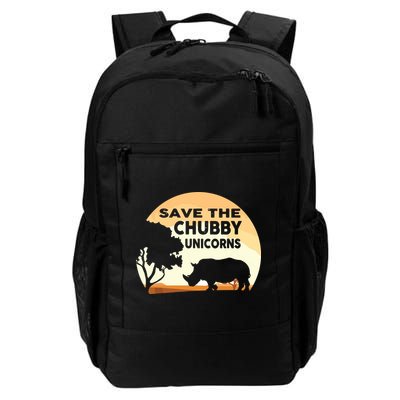 Save The Chubby Unicorns Fat Rhino Funny Backpack