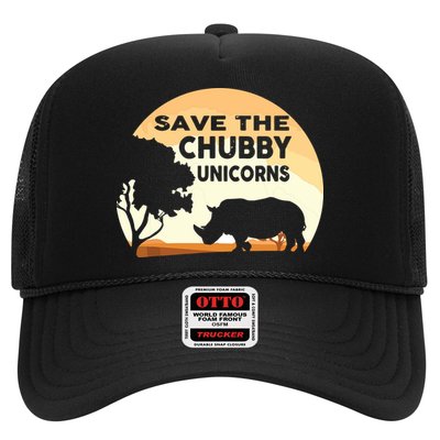 Save The Chubby Unicorns Fat Rhino Funny Trucker Hat