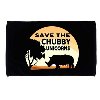Save The Chubby Unicorns Fat Rhino Funny Microfiber Hand Towel