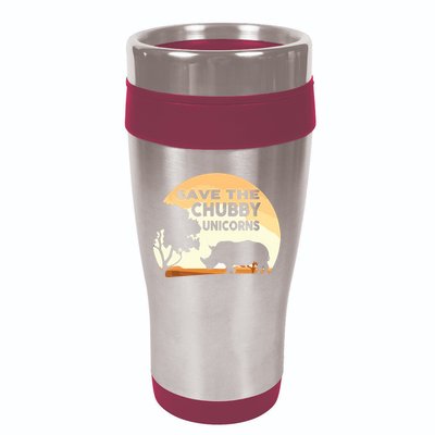 Save The Chubby Unicorns Fat Rhino Funny 16oz Travel Tumbler