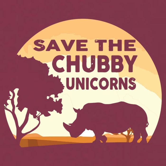 Save The Chubby Unicorns Fat Rhino Funny 16oz Travel Tumbler
