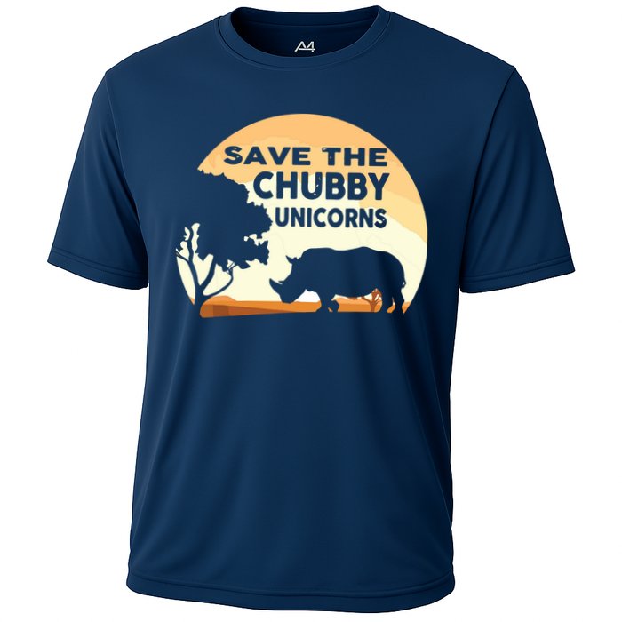 Save The Chubby Unicorns Fat Rhino Funny Performance Shirt