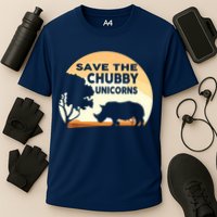 Save The Chubby Unicorns Fat Rhino Funny Performance Shirt
