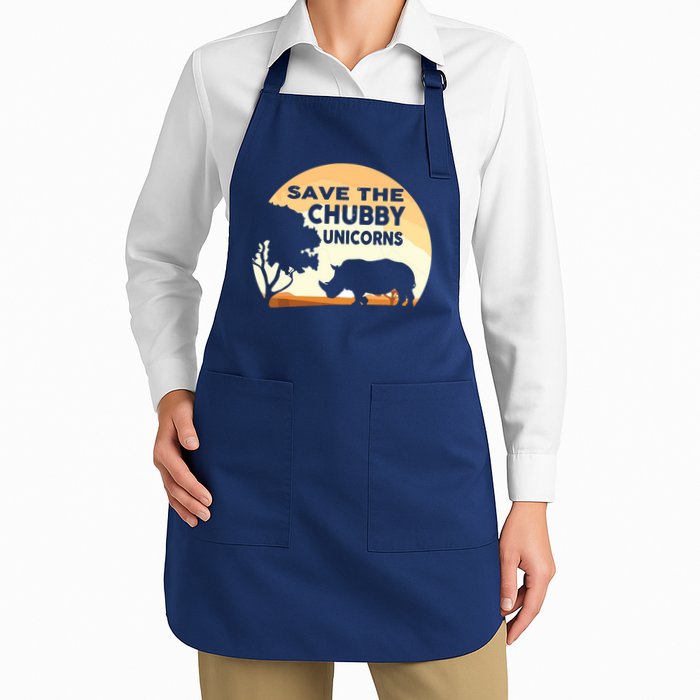 Save The Chubby Unicorns Fat Rhino Funny Apron