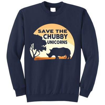 Save The Chubby Unicorns Fat Rhino Funny Sweatshirt