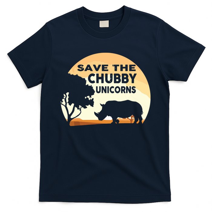 Save The Chubby Unicorns Fat Rhino Funny T-Shirt