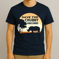 Save The Chubby Unicorns Fat Rhino Funny T-Shirt
