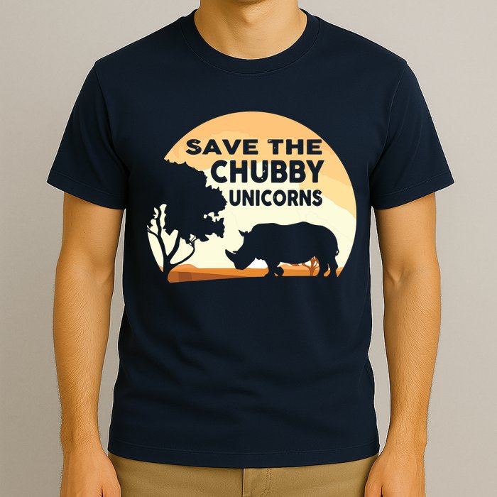 Save The Chubby Unicorns Fat Rhino Funny T-Shirt