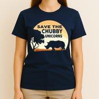 Save The Chubby Unicorns Fat Rhino Funny T-Shirt