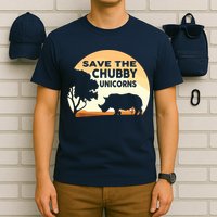 Save The Chubby Unicorns Fat Rhino Funny T-Shirt