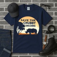 Save The Chubby Unicorns Fat Rhino Funny Tall T-Shirt