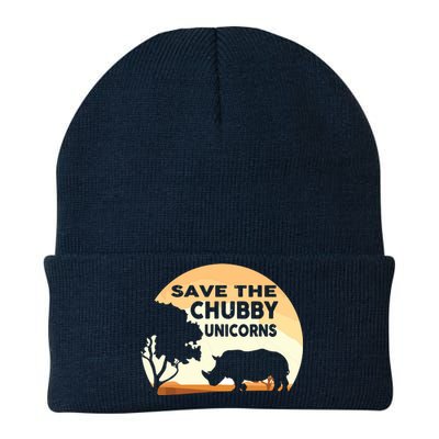 Save The Chubby Unicorns Fat Rhino Funny Knit Cap Winter Beanie